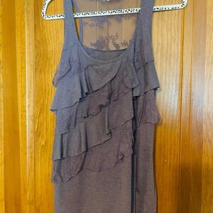 Maurices Lavender Ruffle Tank Top